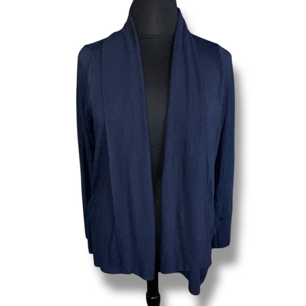 ATHLETA Pranayama Wrap with Shawl Collar - Navy XL - Picture 2 of 12